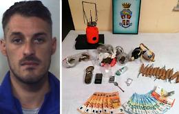 Cocaina, marijuana e bombe carta in casa: 32enne arrestato a Calatabiano