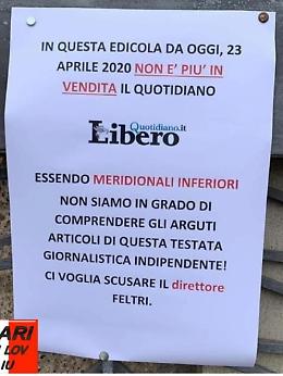 Le edicole del sud rifiutano di vendere Libero