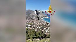 Giovane ciclista finisce dentro una scarpata a Monte Pellegrino: salvato