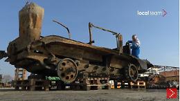 Il Po è in secca, emerge un semicingolato tedesco del 1945