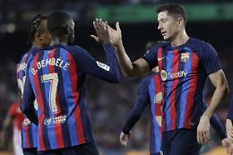 Liga: poker del Barcellona all'Athletic Bilbao, ma Gavi va ko