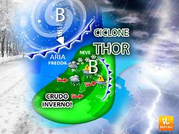 Ciclone polare sull'Italia, forti venti e nubifragi