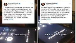 L'ironia di De Laurentiis al telefono con un tifoso: «Lo scudetto del Napoli? Ma no, vinciamo la Champions»