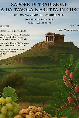Sapore di tradizioni: Agrigento in festa per uva, frutta in guscio, olio e vino