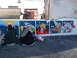 AgataPerCatania, dove c'era una discarica, dipinti volti della Santa patrona