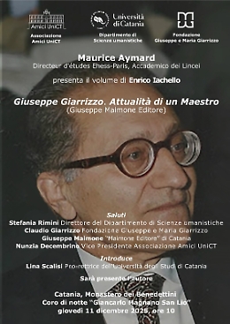 Maurice Aymard presenta 'Giuseppe Giarrizzo &mdash; attualit&agrave; di un maestro' al Monastero dei Benedettini
