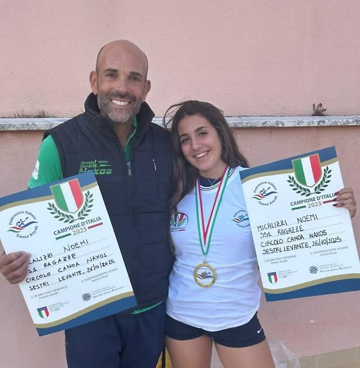 La messinese Noemi Micalizzi (15 anni) conquista il titolo italiano di Surfski a Sestri Levante