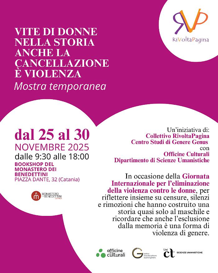 Vite di donne nella storia. Anche la cancellazione è violenza”, mostra permanente