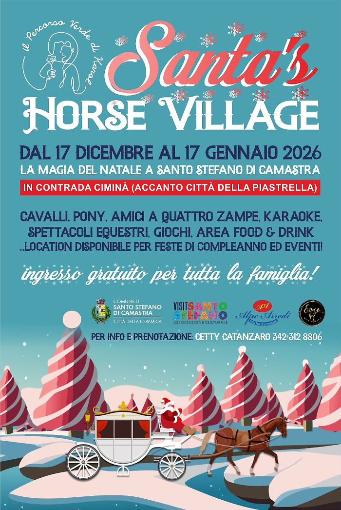 La Magia del Natale arriva a Santo Stefano di Camastra: Santa's Horse Village