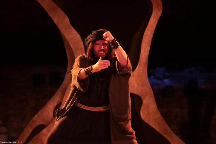 Un monento dello spettacolo Stand up for Giuda