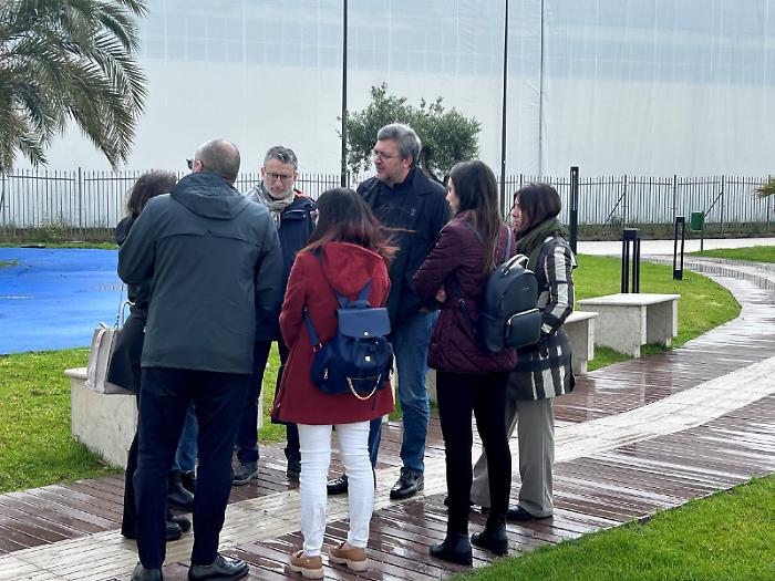 Parco ex Fiera alla fase dei collaudi Sopralluogo di Autorit&agrave; e Comune